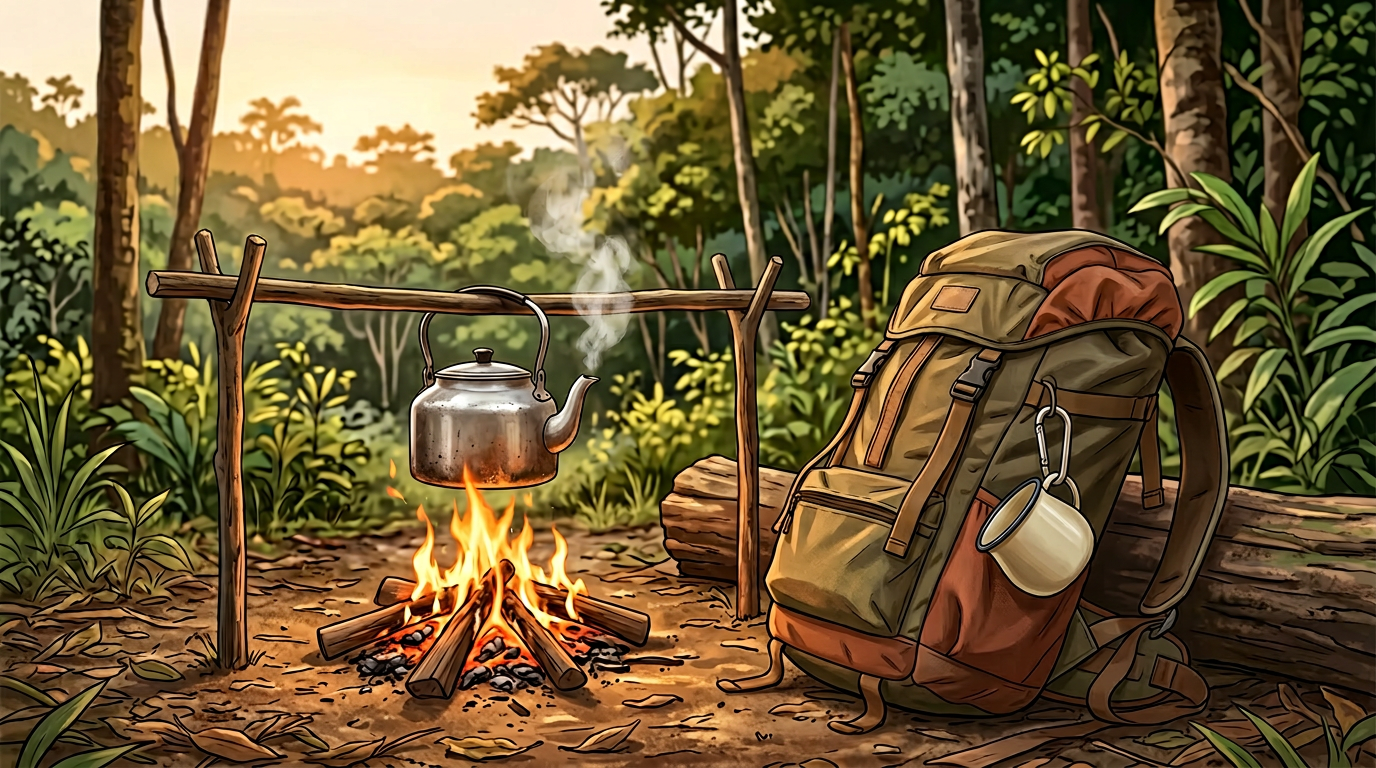 Kit mit Mate Behälter aus Holz, Mate-Tee Oñoirú und Bombilla